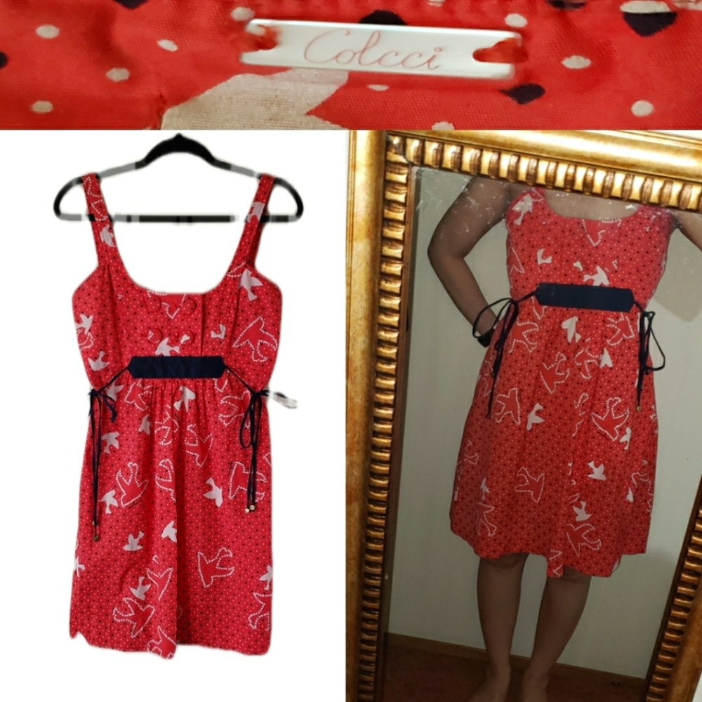 COLCCI - 💓Hearts & 🕊 Doves Vintage Button Dress, Size S